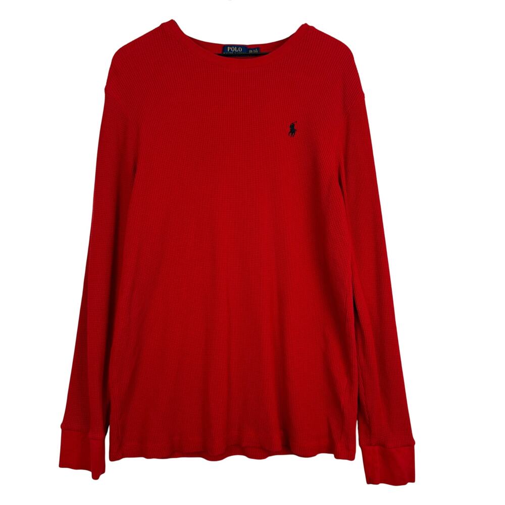 Polo Ralph Lauren Mens Waffle Thermal LS Shirt Red - Size XXL 2XL